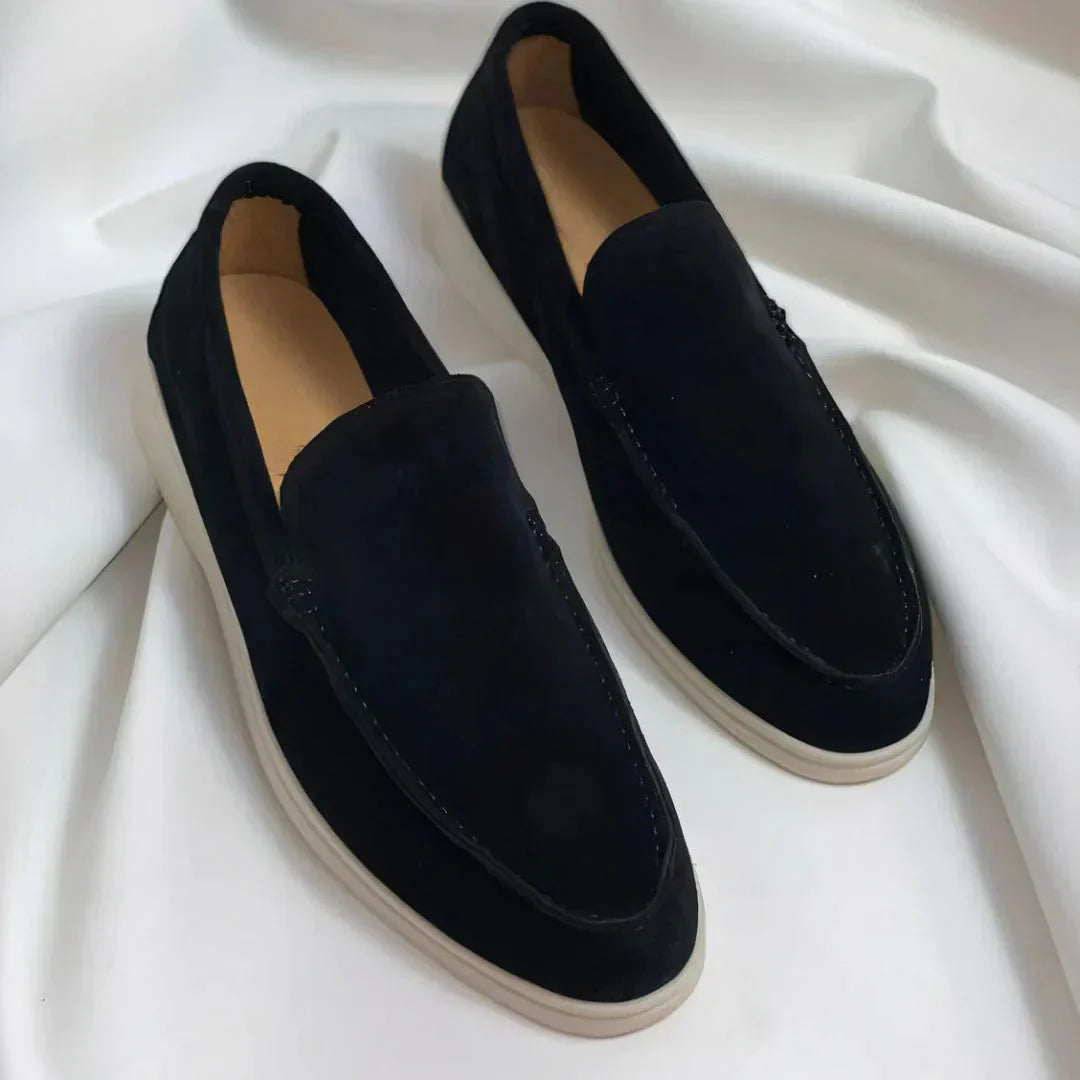 Lenoir™ | Elegante mokkasiner i ruskind