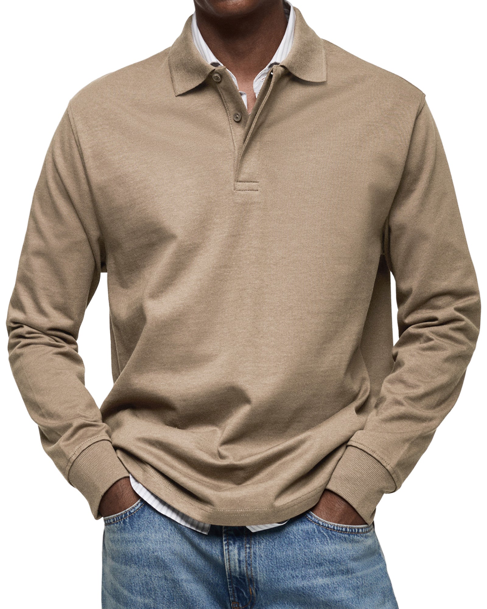 Lenoir™ - Casual Poloshirt med Lange Ærmer