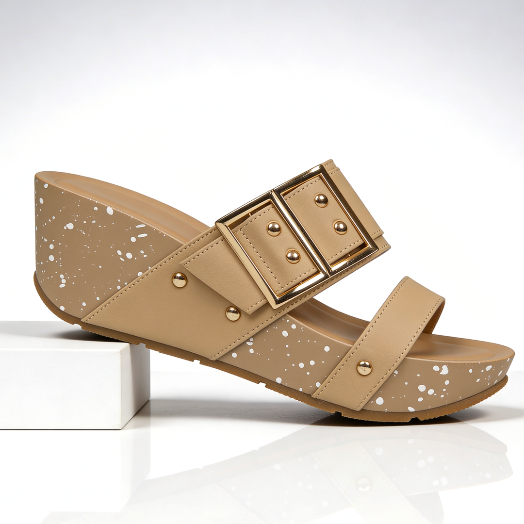 Odette Double Buckle Wedges