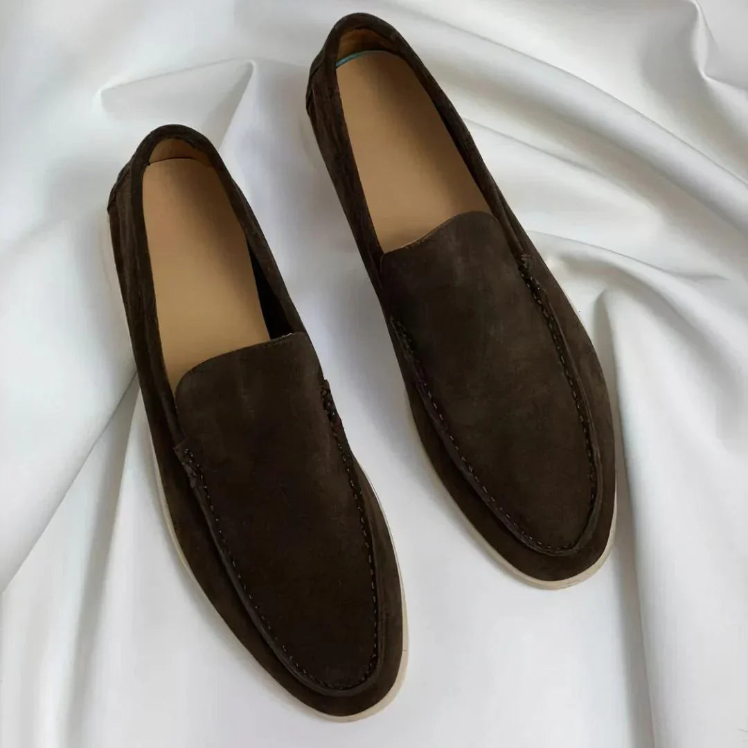 Lenoir™ | Elegante mokkasiner i ruskind
