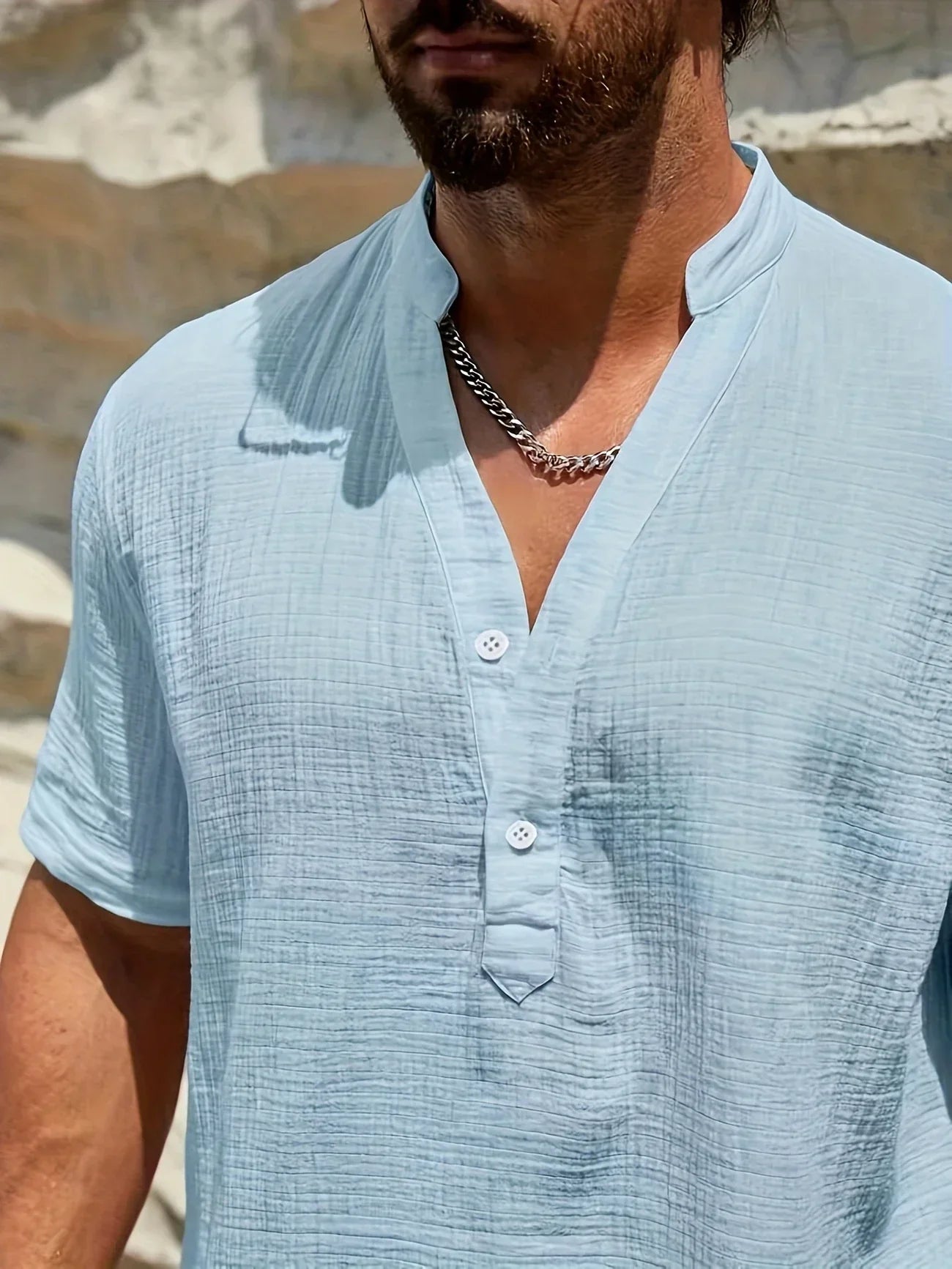 Lenoir™ | Elegant sommerbluse med høj krave
