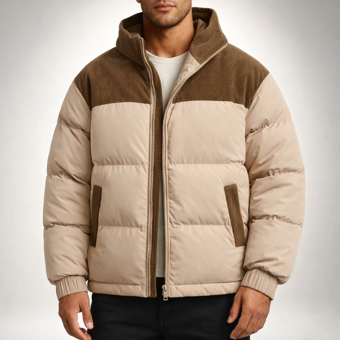 Avalon Ridge Corduroy Puffer Jakke