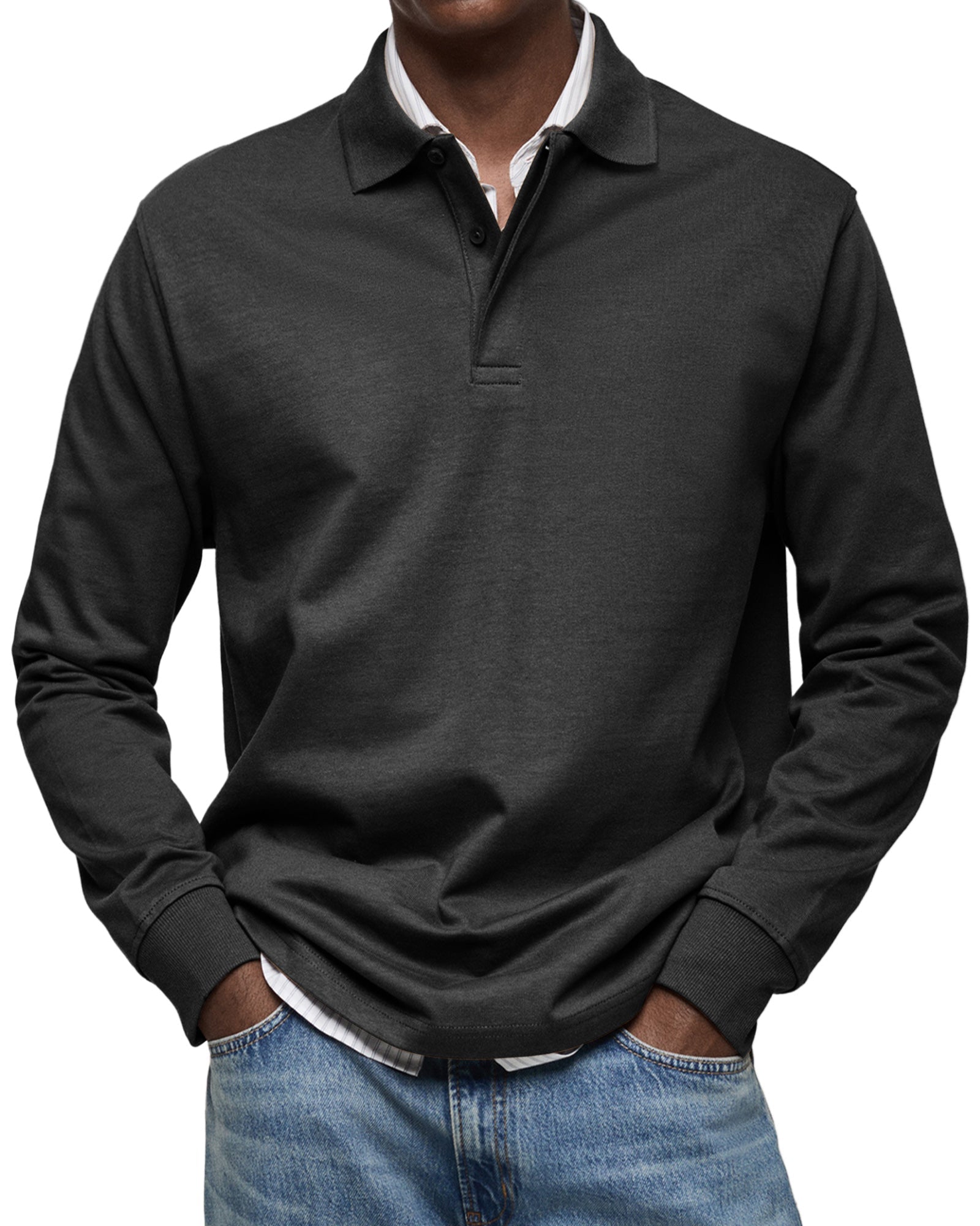 Lenoir™ - Casual Poloshirt med Lange Ærmer