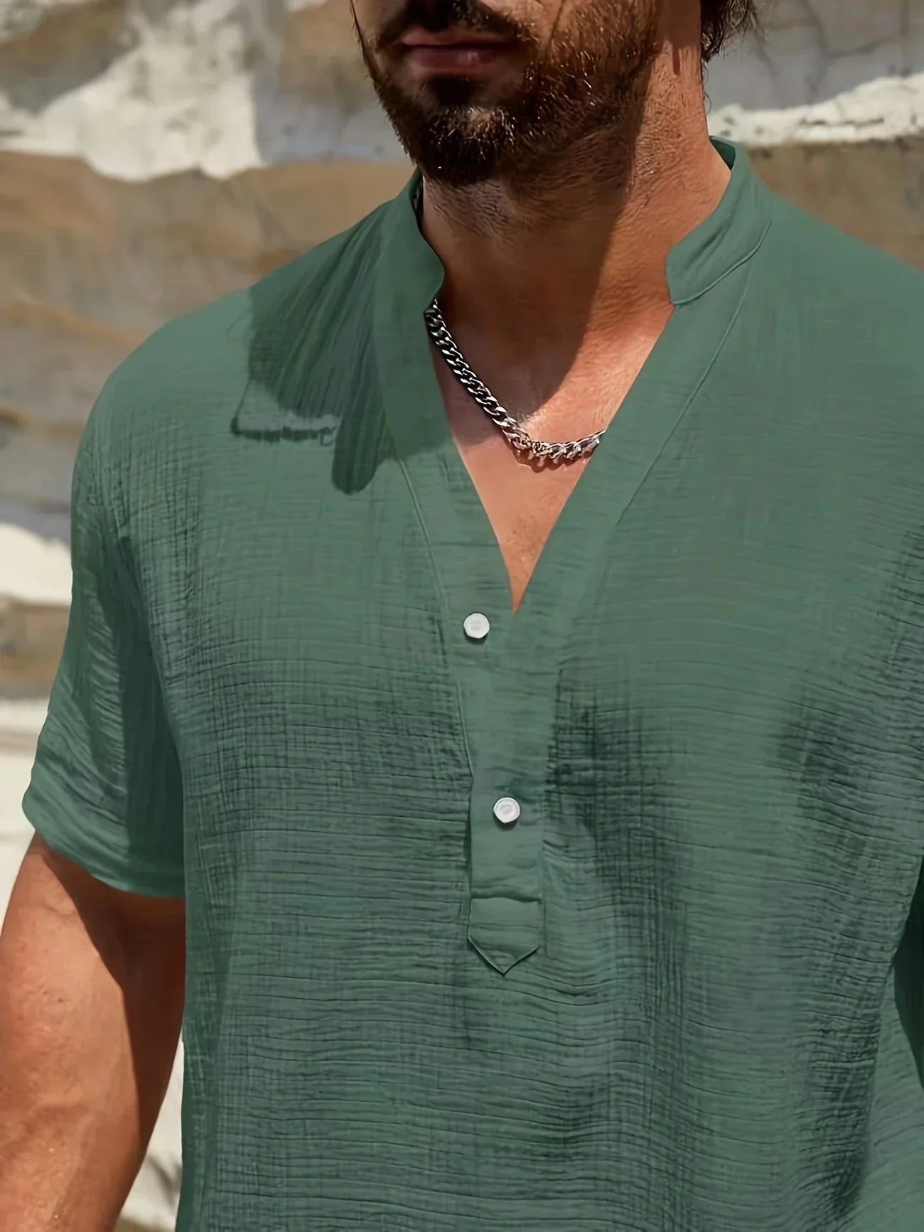 Lenoir™ | Elegant sommerbluse med høj krave