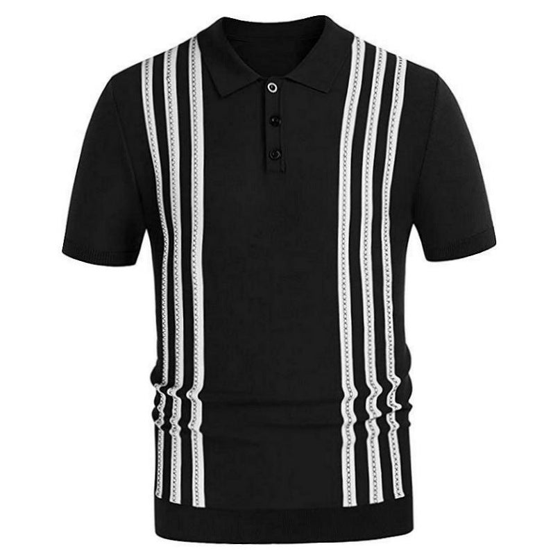 Lenoir™ | Stribet polo skjorte