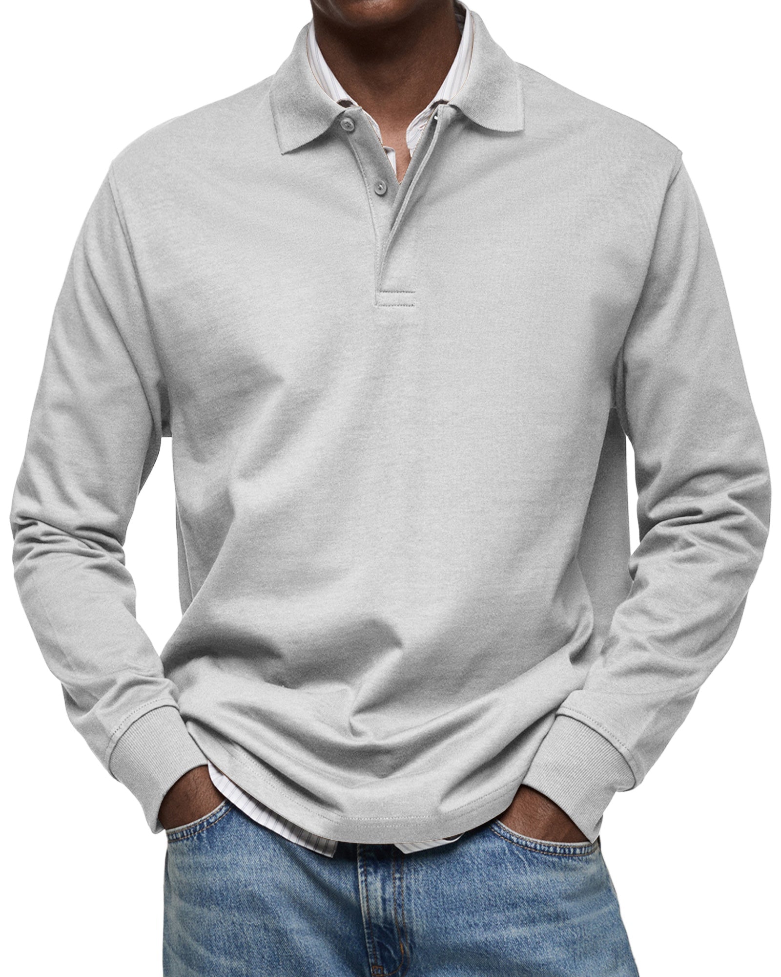 Lenoir™ - Casual Poloshirt med Lange Ærmer