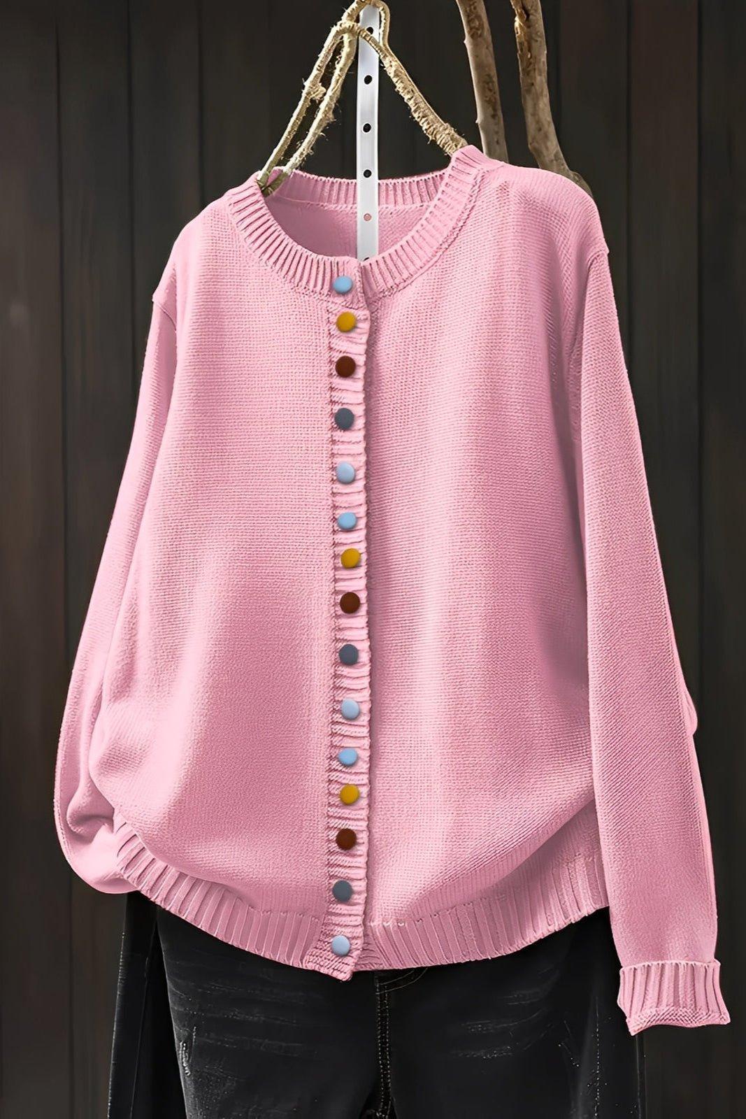 Cardigan med dekorative knapper
