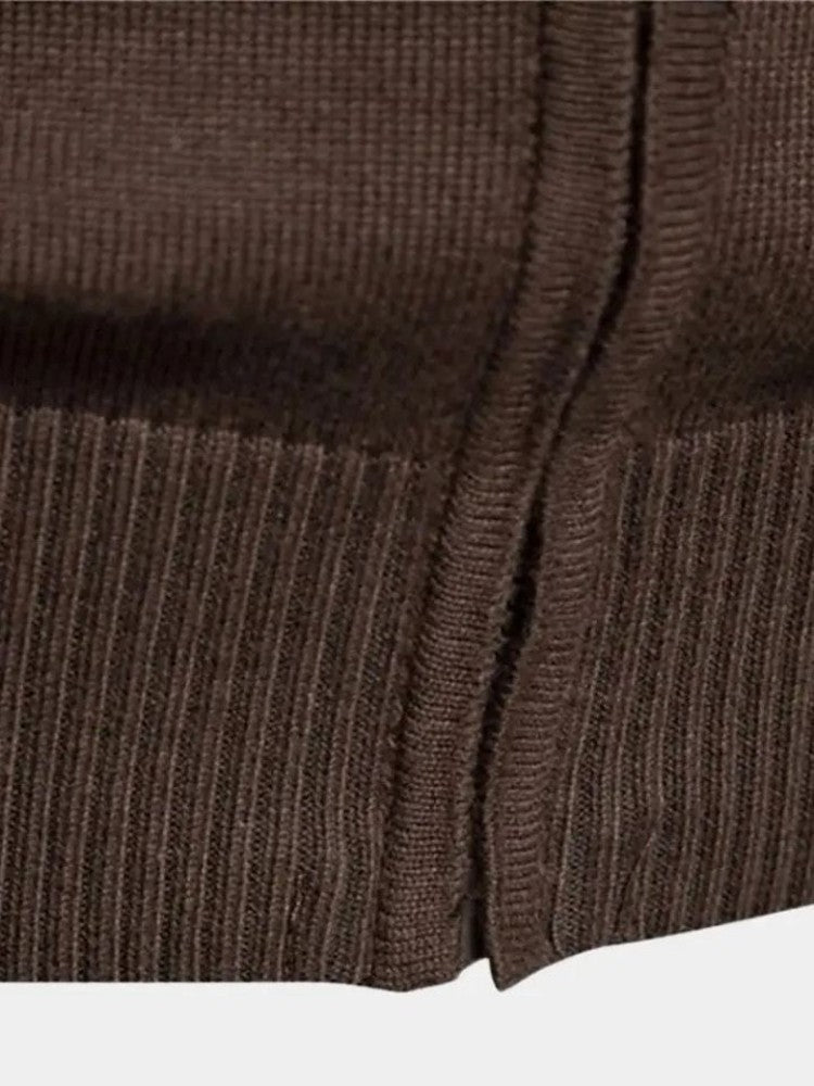 Anders™ | Strikcardigan med Lynlås