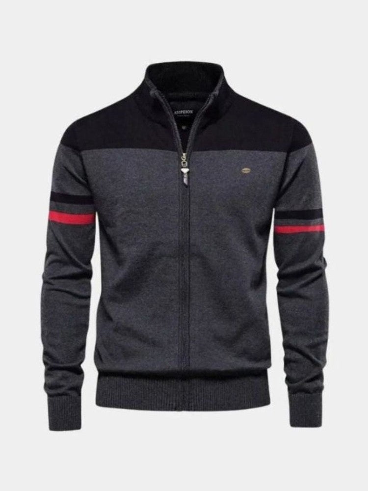 Anders™ | Strikcardigan med Lynlås