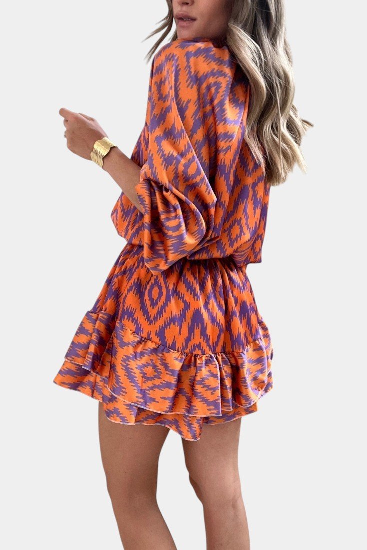 Heldragt med ikat-print