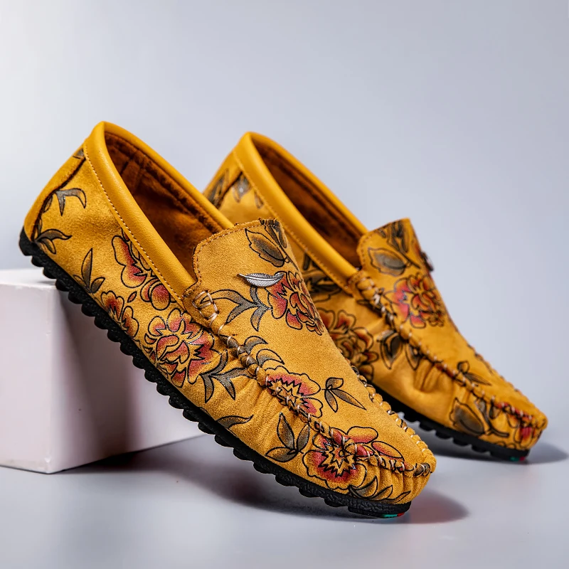 Blomster Læder Loafers