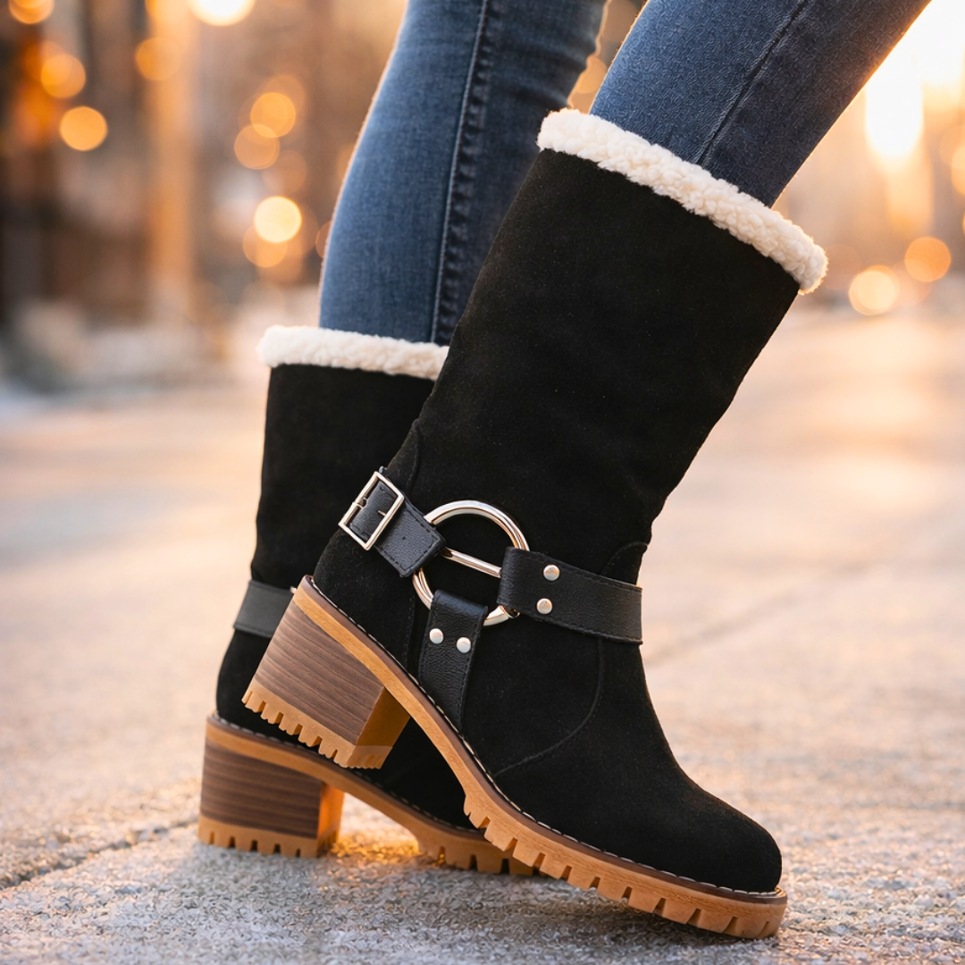 Harper Lane Suede Sherpa Boots