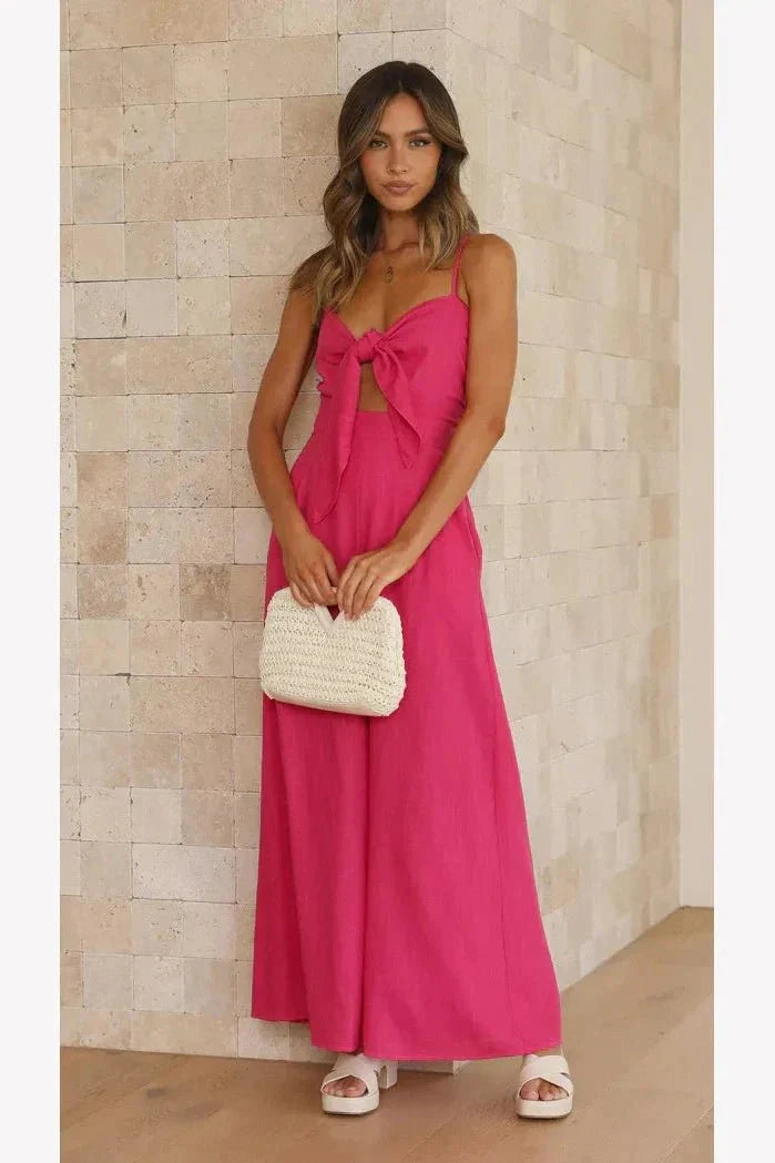 Jumpsuit med hjerteudskæring
