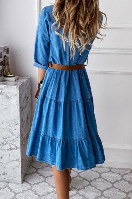 Denimkjole i A-linje