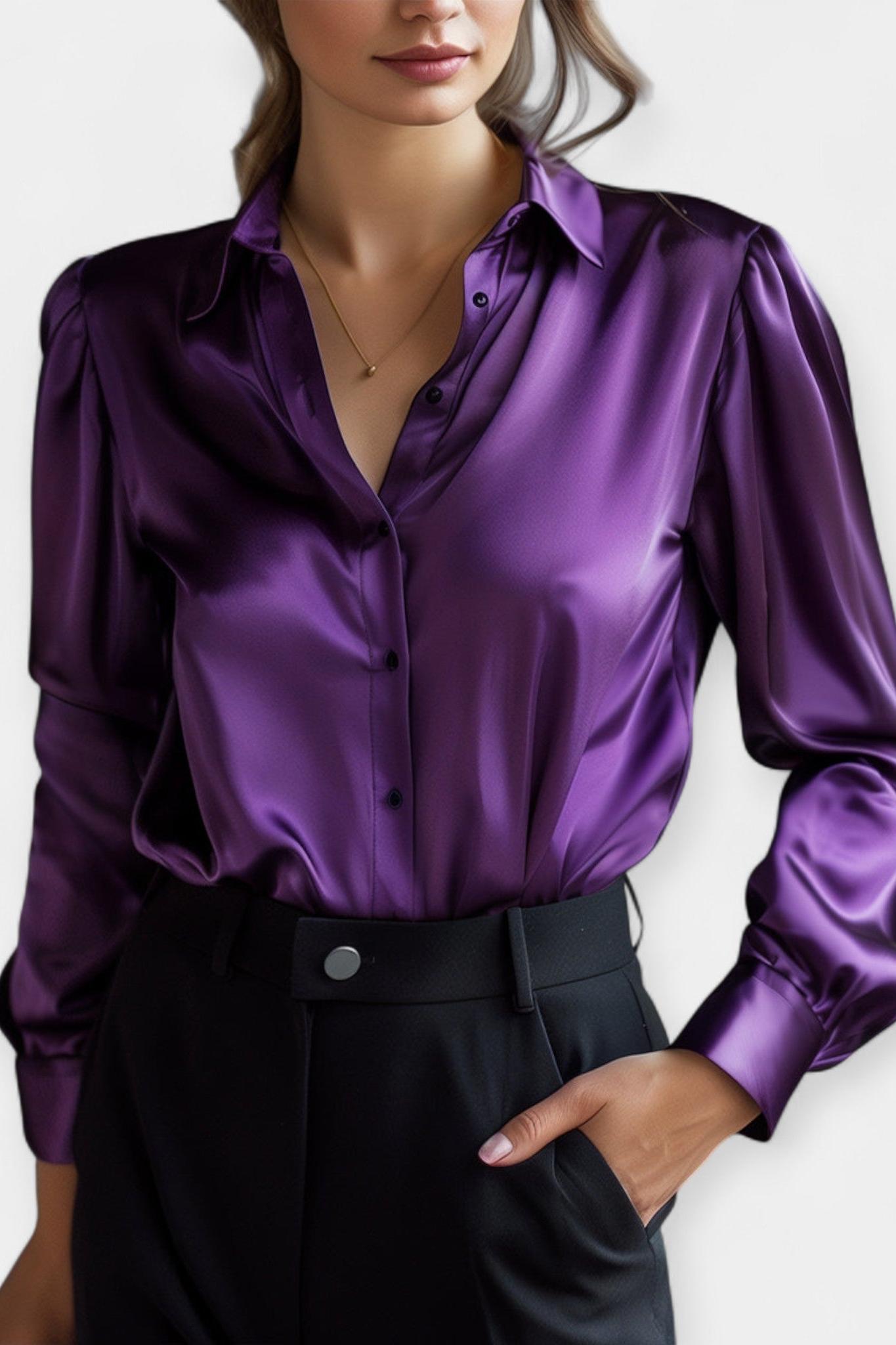 Satin skjorte