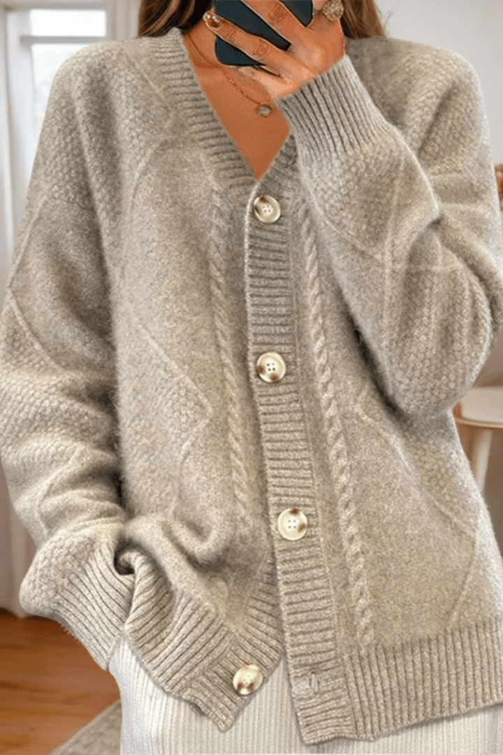 Cardigan i løs pasform