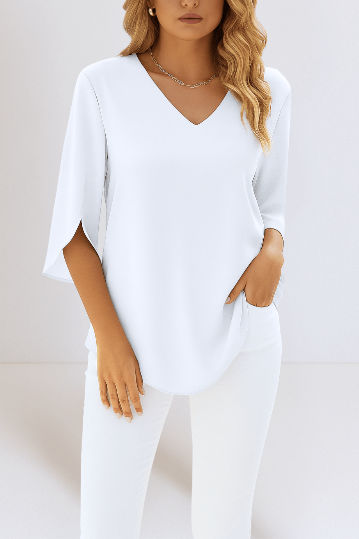 V-hals Bluse