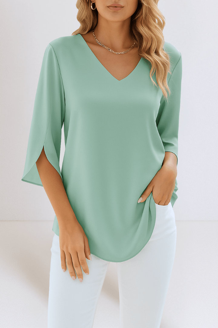 V-hals Bluse