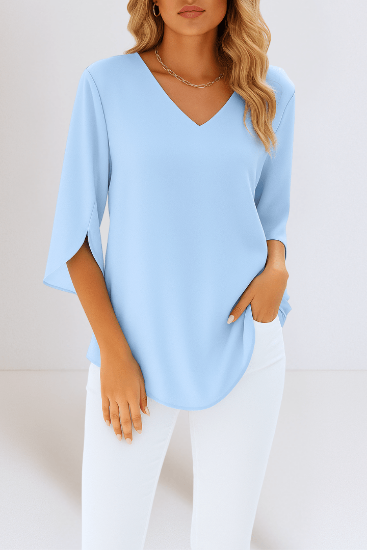 V-hals Bluse