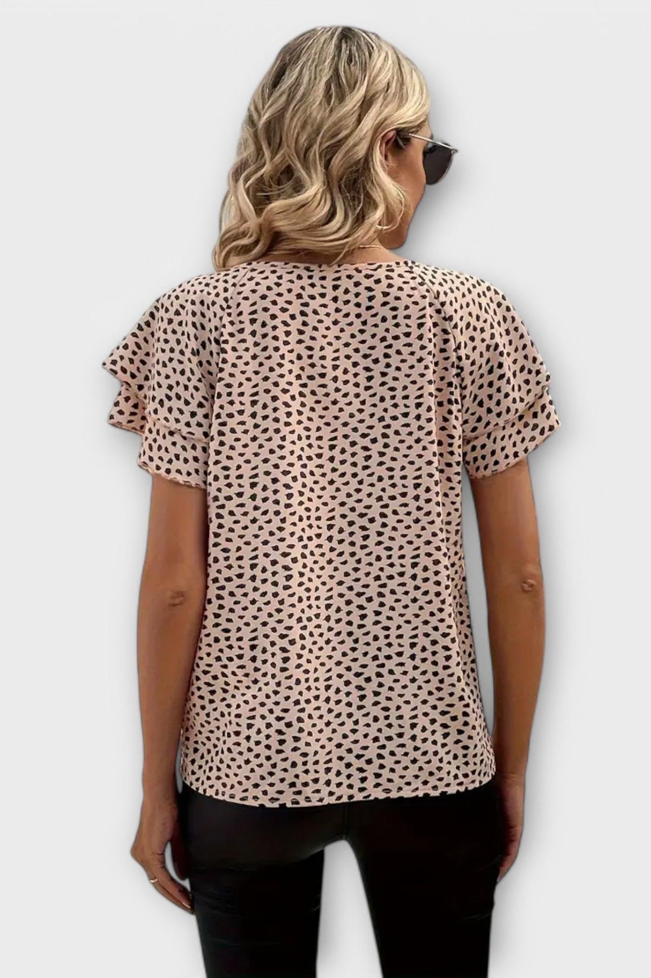 Mønstret bluse
