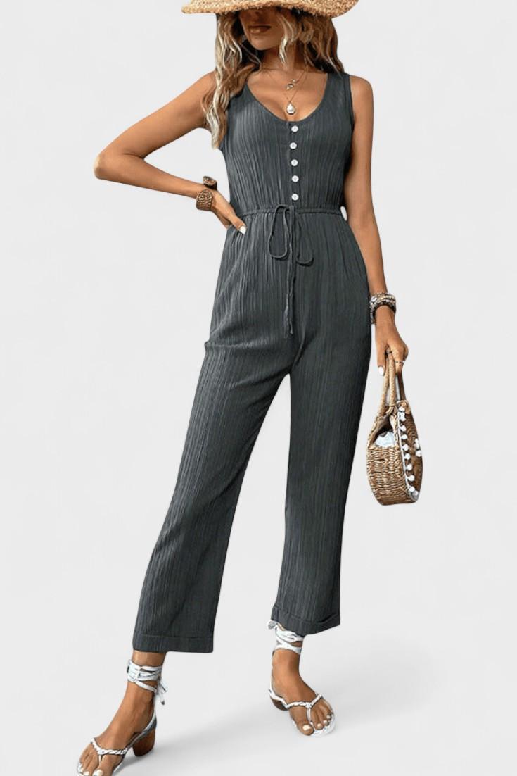 Jumpsuit med V-hals