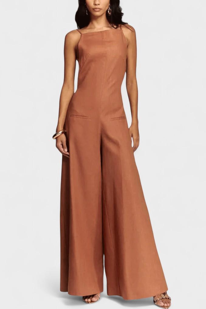 Buksedragt med halterneck