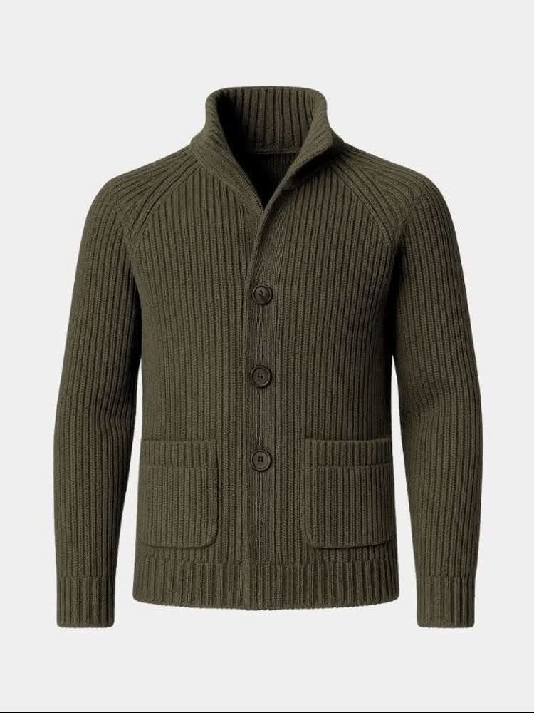 Henrik™ | Strikjakke med Knapper