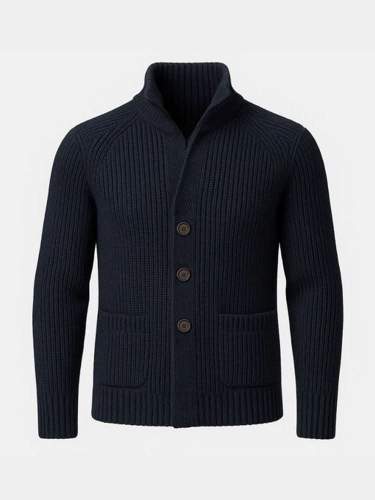 Henrik™ | Strikjakke med Knapper