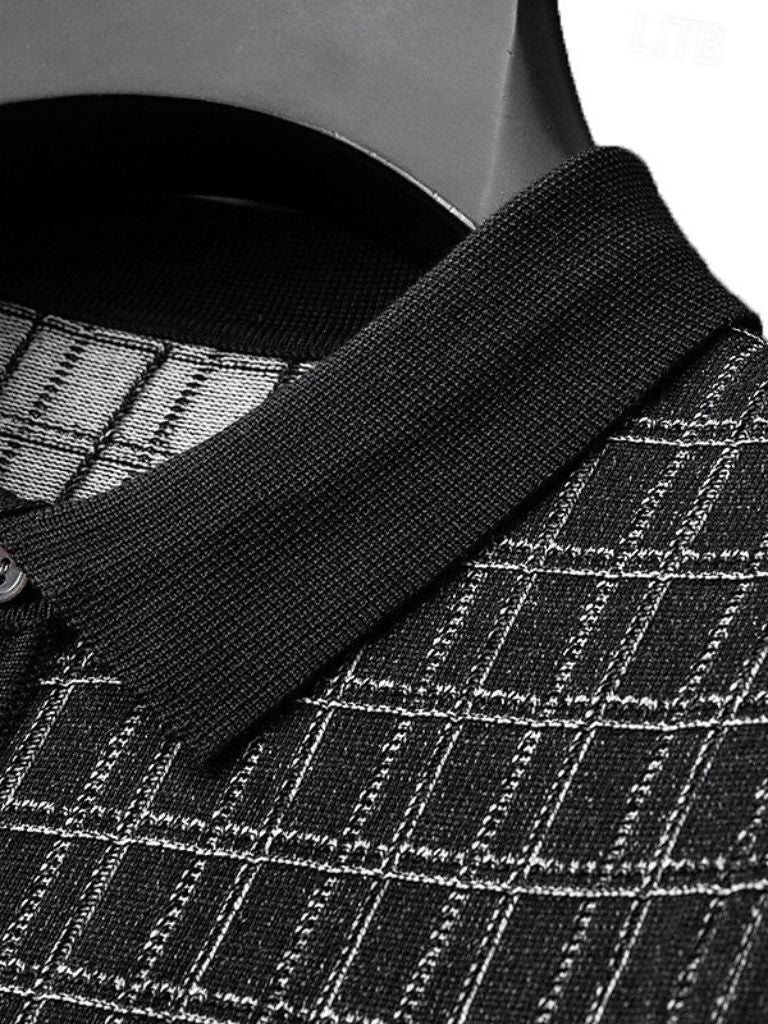 Holger™ | Klassisk Sort Strikpolo