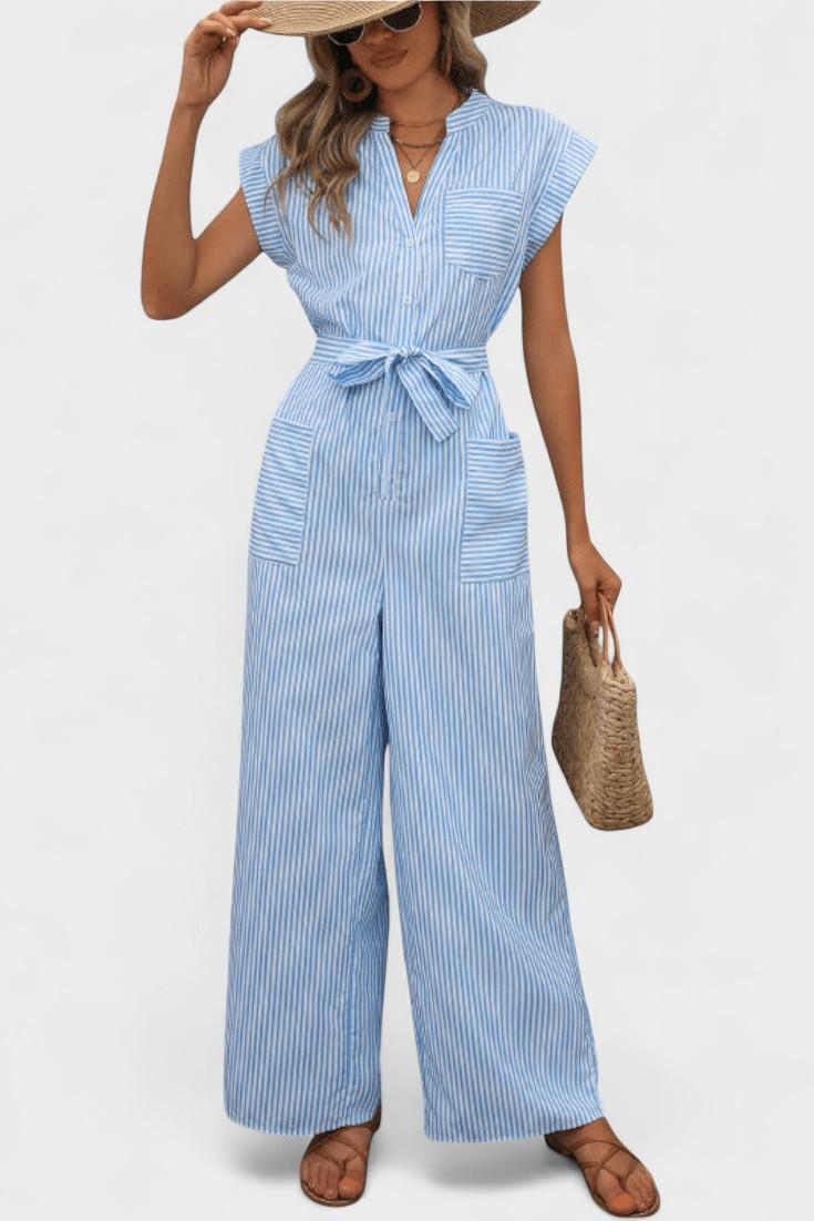 Jumpsuit med striber
