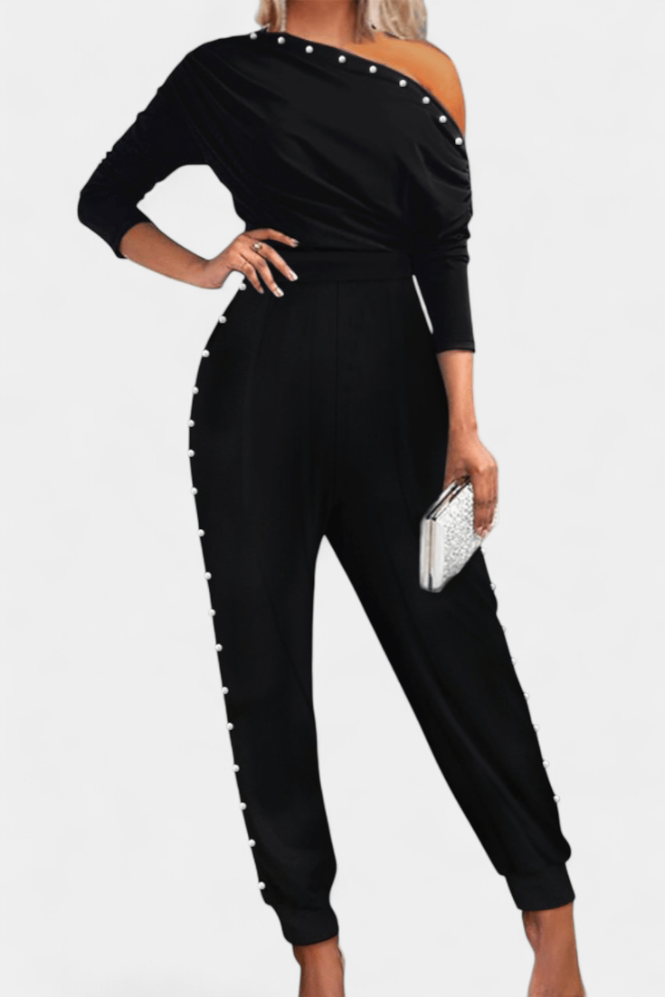 Asymmetrisk jumpsuit