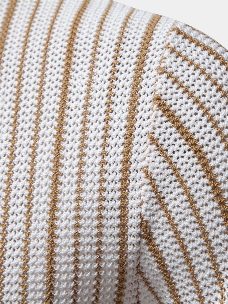 Stribet Strikpolo
