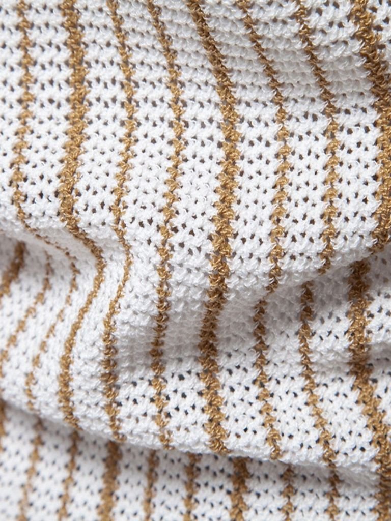 Stribet Strikpolo