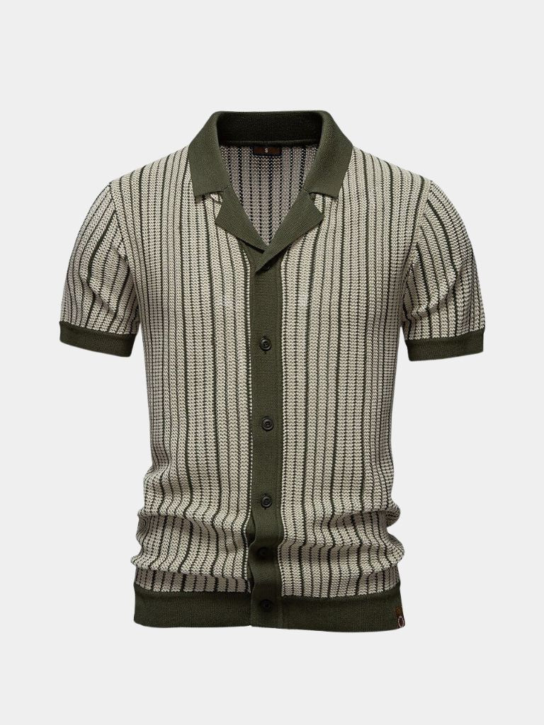 Stribet Strikpolo