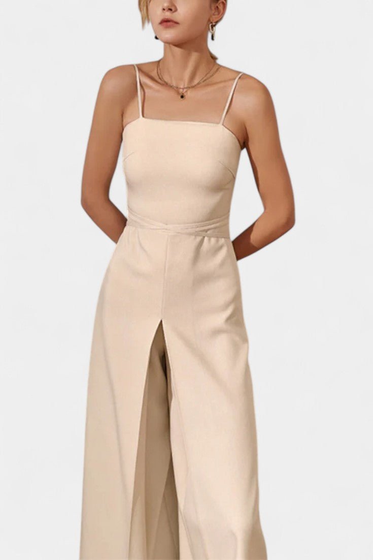 Stropløs heldragt med vide ben