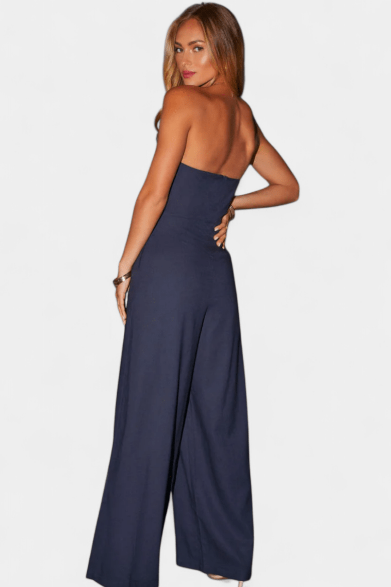Ærmeløs jumpsuit med vide ben