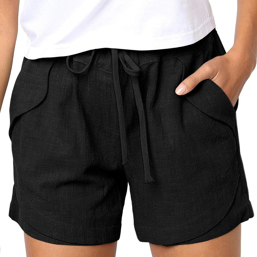 Højtaljede shorts med knapper