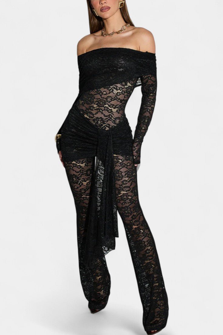 Jumpsuit med bardotudskæring