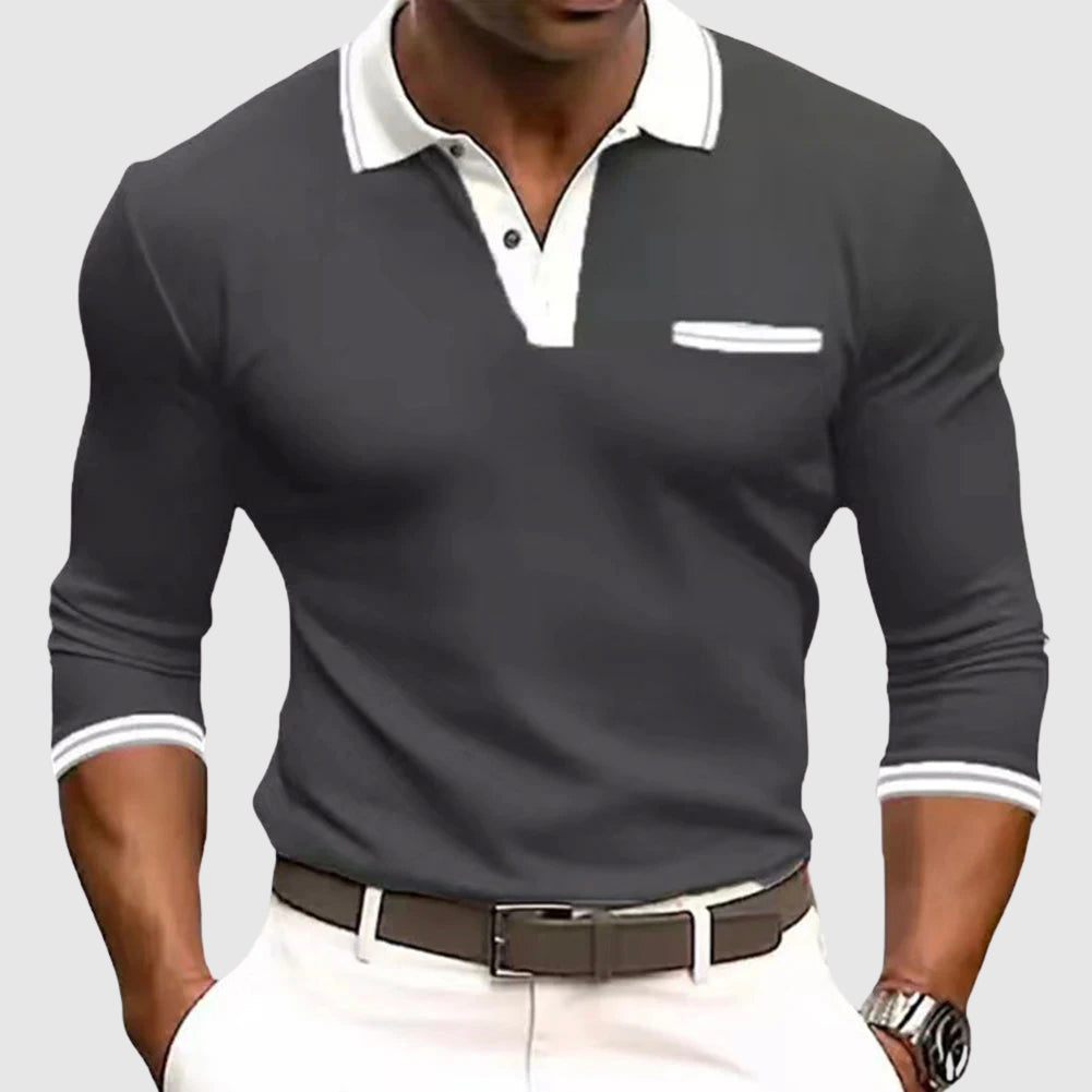 Lenoir™ - Skjorte med elegante kontrastdetaljer