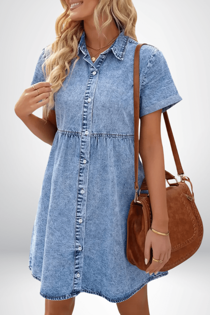 Denimkjole med knapper