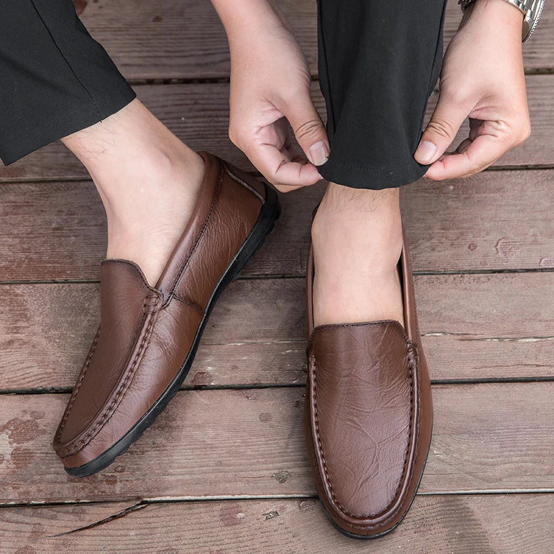 Herre Autentiske Læder Loafers