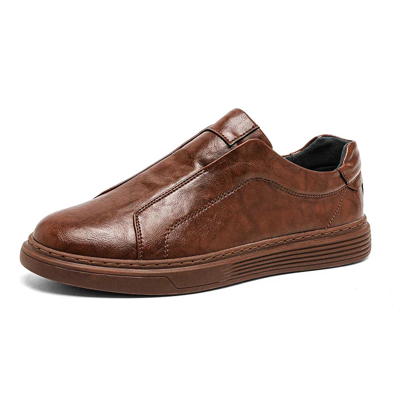 Klassiske Læder Slip-On Sko