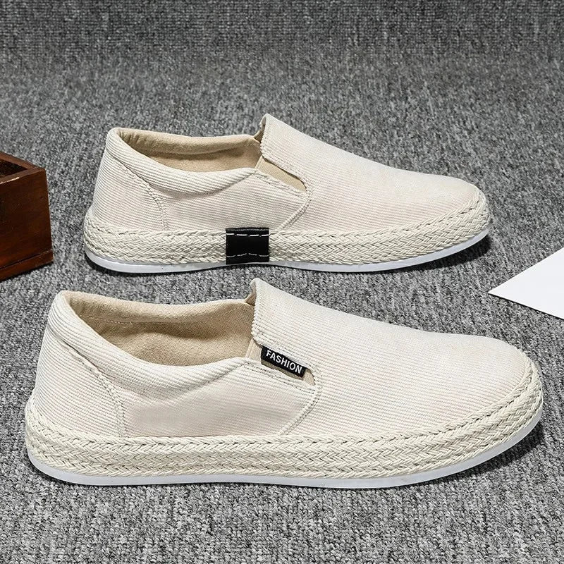Åndbare Slip-On Lærredssko