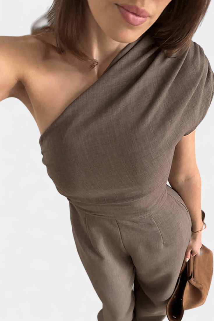 Jumpsuit med én skulder