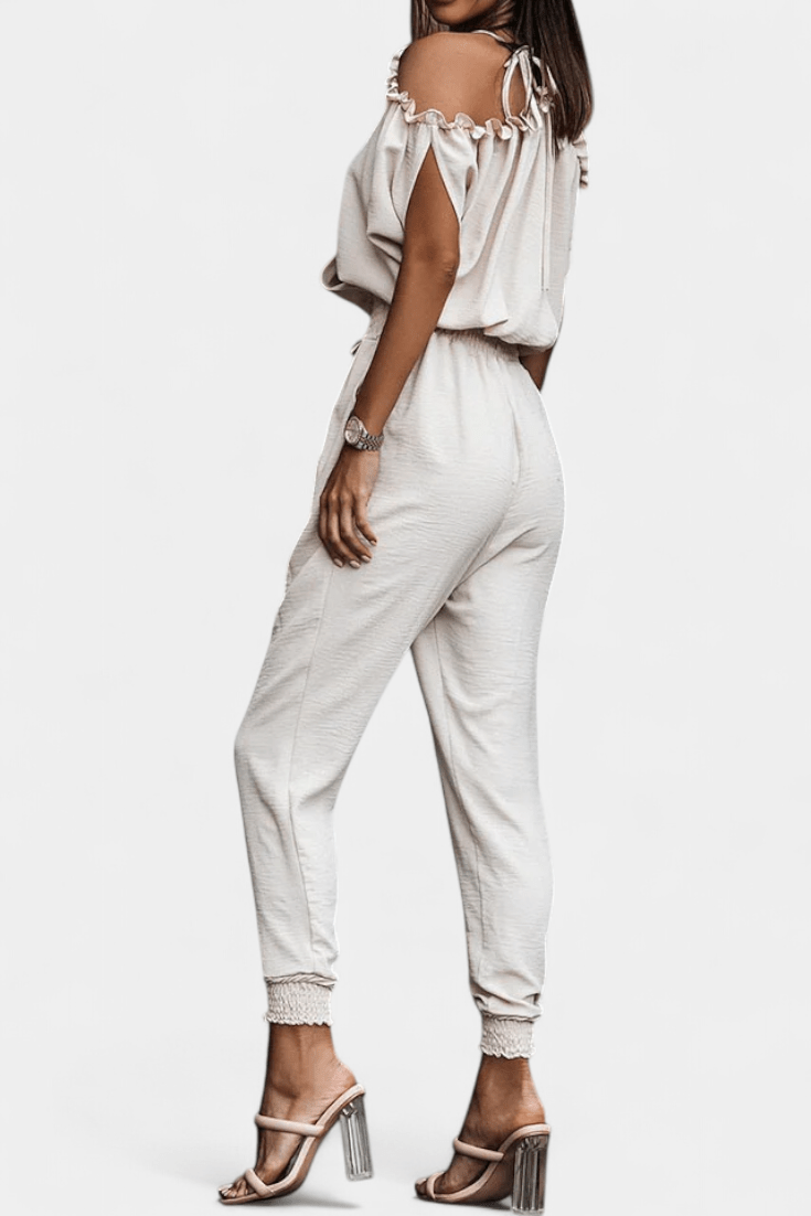 Jumpsuit med V-hals