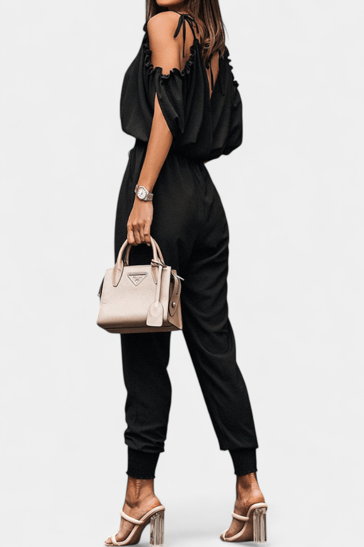 Jumpsuit med V-hals