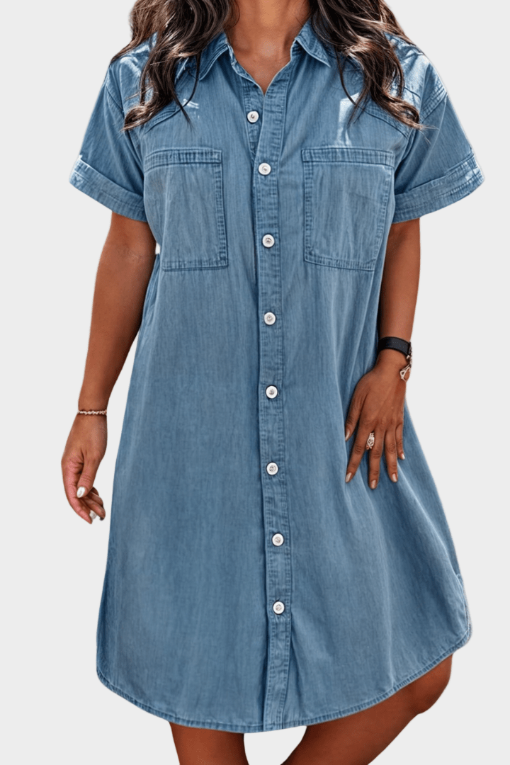 Denimkjole med knapper