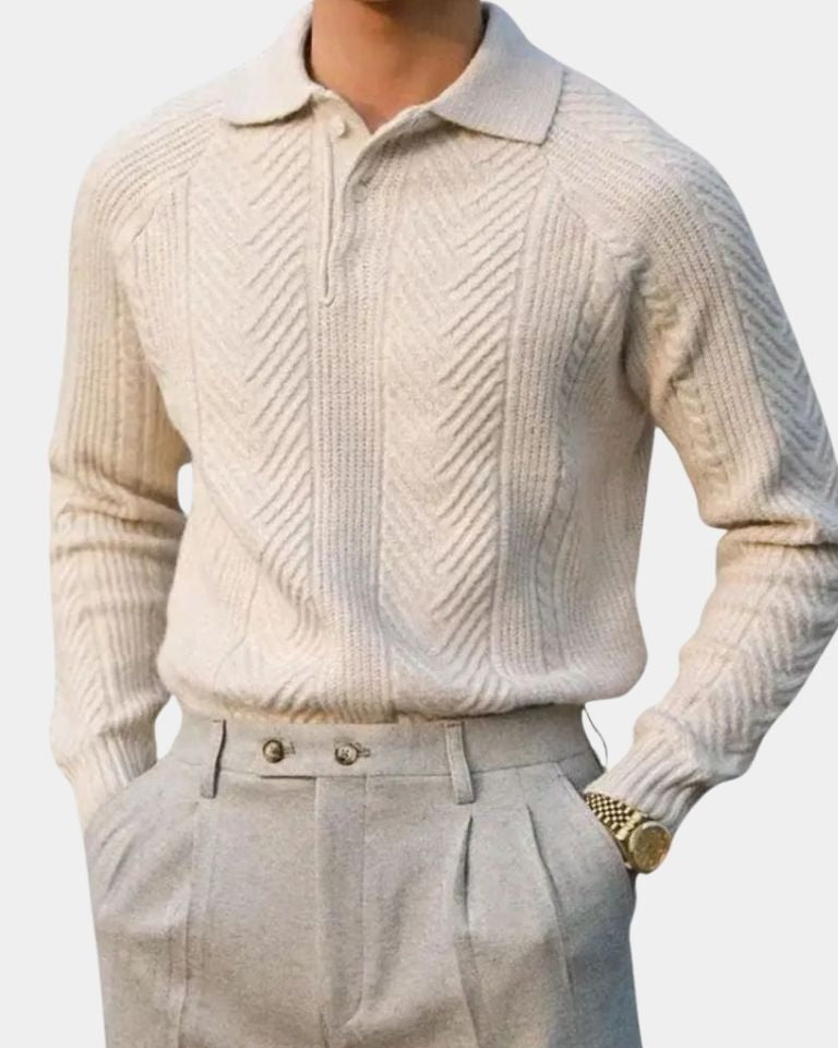 Viggo™ | Pullover i Bomuld med V-hals