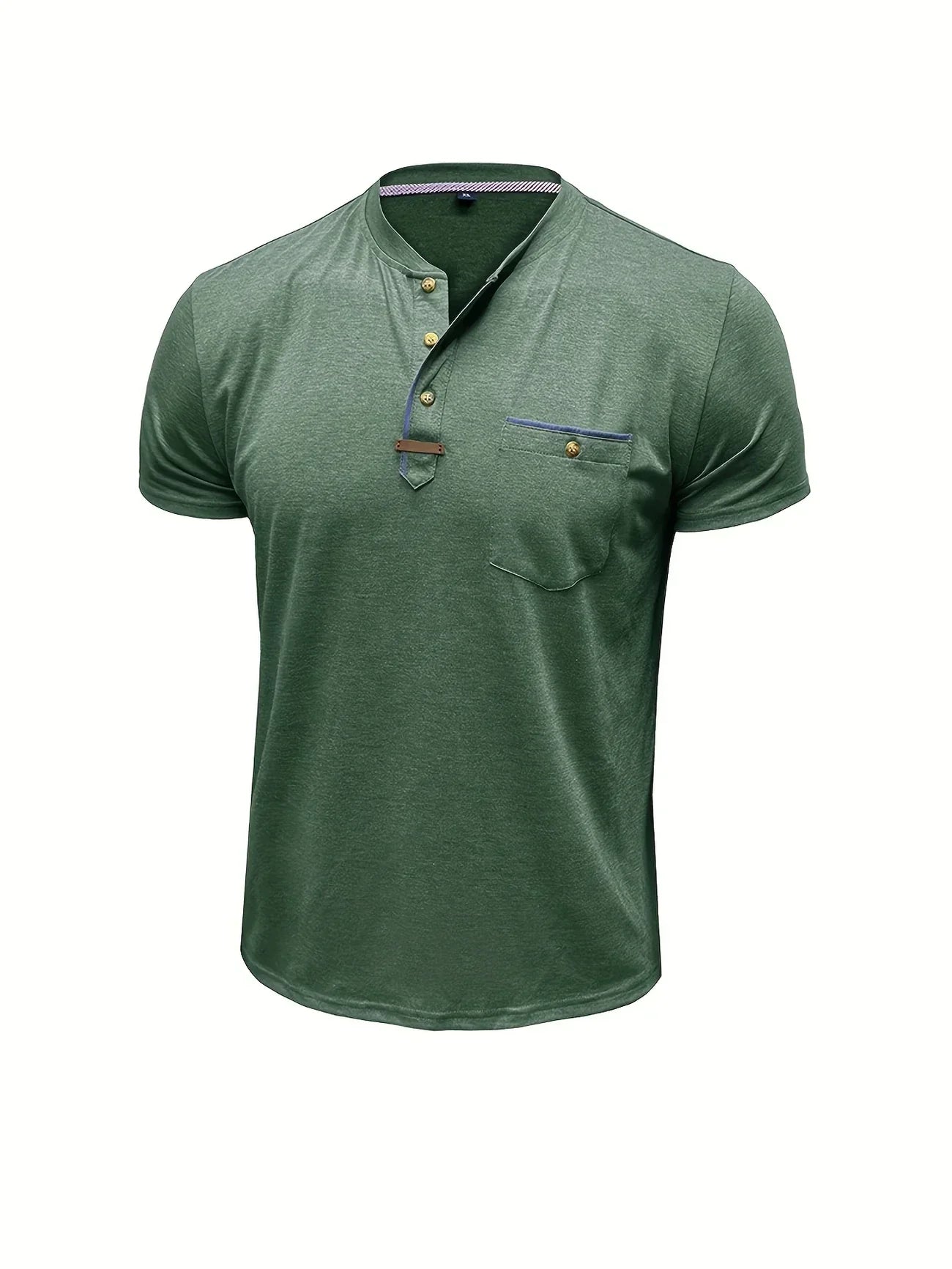 Lenoir™ | Elegant T-shirt med rund hals og lomme