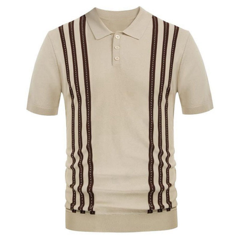 Lenoir™ | Stribet polo skjorte